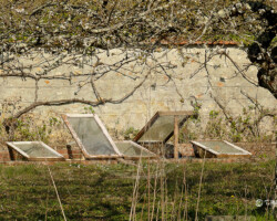 Parcs et Jardins - Photo. sensible... au naturel Mini serre encastrée - jardin en permaculture